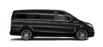 Czarny Mercedes-Benz V-Class przedstawiony jako opcja Business Minibus